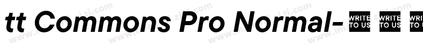tt Commons Pro Normal字体转换